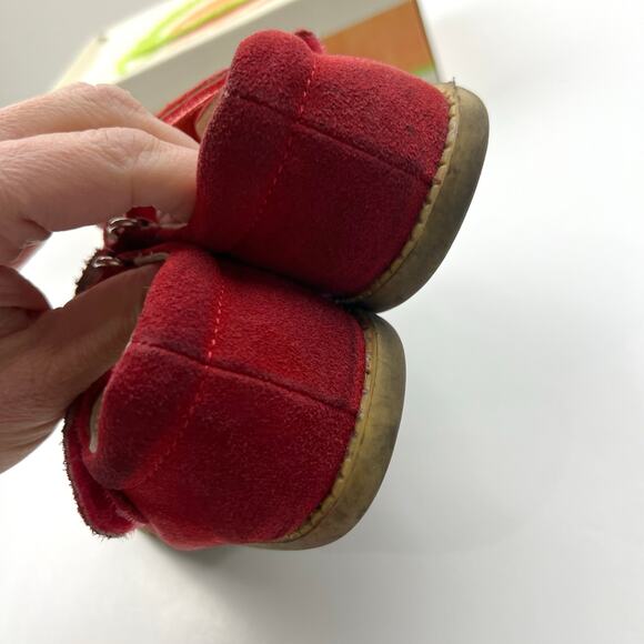 Livie & Luca Red Suede Petal Shoes - Picture 10 of 12
